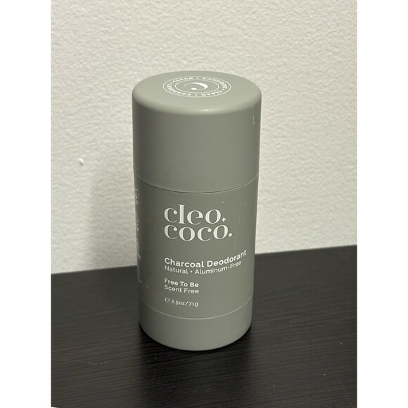 Cleo Coco Charcoal Deodorant Free To Be Scent Free 1.7oz/50g - NEW - Picture 1 of 2